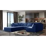 Blaue Moderne Fun-Möbel L-förmige Wohnlandschaften aus Stoff mit Bettkasten Breite 50-100cm, Höhe 50-100cm, Tiefe 250-300cm 