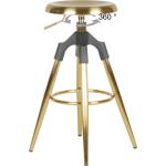Goldene Industrial Barhocker & Barstühle aus Metall höhenverstellbar Breite 50-100cm, Höhe 50-100cm, Tiefe 50-100cm 