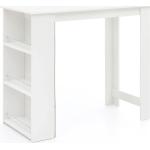 WOHNLING Bartisch Weiß 120 x 107,5 x 60 cm WL5.732 Holz Stehtisch Küchentresen - weiß Massivholz WL5.732
