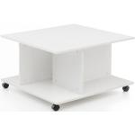 Weiße Moderne Wohnling Quadratische Quadratische Couchtische aus Holz mit Schublade Breite 50-100cm, Höhe 0-50cm, Tiefe 50-100cm 