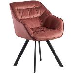 Rosa Moderne Wohnling Konferenzstühle & Besucherstühle aus Stoff mit Armlehne Höhe 0-50cm 