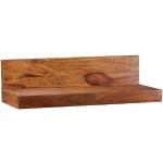 Wohnling Wandregal »WL1.572«, MUMBAI Massiv-Holz Sheesham Holzregal 60 cm Landhaus-Stil Hänge-Regal Echt-Holz Wand-Board Natur-Produkt