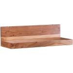 Wohnling Wandregal »WL1.573«, MUMBAI Massiv-Holz Akazie Holzregal 60 cm Landhaus-Stil Hänge-Regal Echt-Holz Wand-Board Natur-Produkt