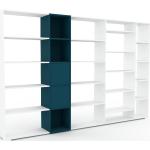Wohnwand Blaugrün - Individuelle Designer-Regalwand: Türen in Blaugrün - Hochwertige Materialien - 303 x 196 x 34 cm, Konfigurator