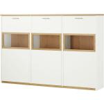 Wohnwert Highboard Libro Plus - weiß - Materialmix - 221 cm - 148 cm - 41 cm - Kommoden & Sideboards > Highboards