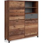 Braune Industrial Möbel Exclusive Wohnzimmerschränke aus Holz mit Schublade Breite 100-150cm, Höhe 100-150cm, Tiefe 0-50cm 