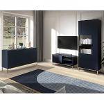 Marineblaue Moderne Lomado Wohnzimmermöbel aus Eschenholz Breite 100-150cm, Höhe 100-150cm, Tiefe 0-50cm 