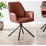 Braune Gesteppte Moderne Rodario Stuhl-Serie aus Polyester mit Armlehne Breite 50-100cm, Höhe 50-100cm, Tiefe 50-100cm 2-teilig 