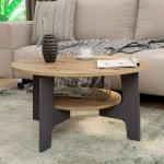 Braune Moderne Möbel Exclusive Runde Beistelltische Rund 43 cm Breite 50-100cm, Höhe 0-50cm, Tiefe 50-100cm 