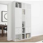 Weiße Moderne Star Möbel Rechteckige Bücherregale lackiert aus MDF mit Schublade Breite 100-150cm, Höhe 200-250cm, Tiefe 0-50cm 