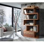 Braune Wolf Möbel Bücherregale aus Holz mit Schublade 