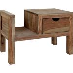 Braune Wolf Möbel Yoga Nachttische Massivholz aus Massivholz mit Schublade 