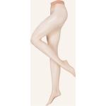 Nudefarbene Elegante Wolford Feinstrumpfhosen aus Spitze für Damen Größe 38 