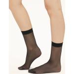 Schwarze Wolford Individual Ballerina-Socken durchsichtig für Damen Größe M für den für den Sommer 