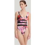 Wolford - Sheer & Opaque Swimsuit, Frau, orchid print, Größe: XS