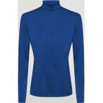 Blaue Elegante Langärmelige Wolford Rollkragen Rollkragenshirts mit Reißverschluss für Damen Größe S für den für den Winter 