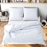 Reduzierte Weiße bügelfreie Bettwäsche aus Baumwolle 135x200 