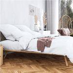 Reduzierte Weiße Bettwäsche Sets & Bettwäsche Garnituren mit Reißverschluss aus Mako-Satin maschinenwaschbar 220x200 