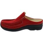 Rote Wolky Roll Slide Damenclogs & Damenpantoletten aus Leder Größe 40 
