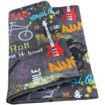 Anthrazitfarbene Motiv Wollhuhn Bio Kinderhalstücher aus Jersey für Jungen für den für den Sommer 