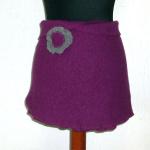 Fuchsiafarbene Nierenwärmer aus Wolle für Damen Einheitsgröße 
