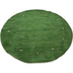 Grüne Unifarbene Runde Wollteppiche 300 cm aus Wolle 