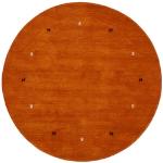 Reduzierte Orange Unifarbene Runde Orientteppiche 150 cm aus Wolle 