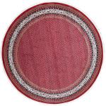 Rote Theko Runde Runde Teppiche 200 cm aus Textil 