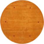 Gelbe Unifarbene Runde Runde Teppiche 15 cm aus Textil 