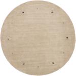 Weiße Unifarbene Runde Runde Teppiche 150 cm aus Textil 