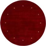 Rote Unifarbene Runde Runde Teppiche 150 cm aus Textil 