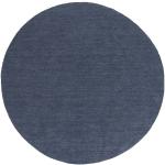 Blaue Unifarbene Rugvista Runde Kelim Teppiche 250 cm 