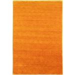 Reduzierte Orange Unifarbene Morgenland Wollteppiche aus Samt 