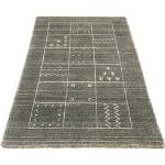 Reduzierte Schwarze Moderne Morgenland Patchwork Teppiche aus Wolle schmutzabweisend 