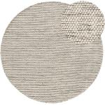Beige Motiv benuta Runde Runde Teppiche aus Wolle 
