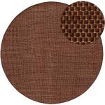 Braune Motiv Runde Runde Teppiche 150 cm aus Wolle 
