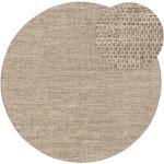 Taupefarbene Motiv Runde Runde Teppiche 150 cm aus Wolle 