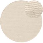 Weiße Motiv benuta Runde Runde Teppiche 200 cm aus Wolle 