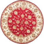 Reduzierte Rote Theko Runde Wollteppiche aus Textil 