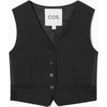 Schwarze COS Nachhaltige V-Ausschnitt Businesskleidung mit Knopf aus Wolle für Damen Größe S 3-teilig 