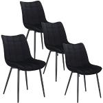 Reduzierte Schwarze Moderne Woltu Gartenstühle Metall aus Polyrattan Breite 0-50cm, Höhe 0-50cm, Tiefe 0-50cm 4-teilig 