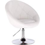 Weiße Woltu Lounge Sessel aus Kunstleder höhenverstellbar Breite 0-50cm, Höhe 50-100cm, Tiefe 0-50cm 