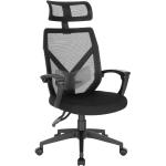 Reduzierte Schwarze Woltu Runde Ergonomische Bürostühle & orthopädische Bürostühle  mit verstellbarer Kopfstütze Breite 0-50cm, Höhe 50-100cm, Tiefe 0-50cm 
