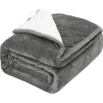Graue Unifarbene Woltu 4-Jahreszeiten-Bettdecken & Ganzjahresdecken aus Flanell 135x200 