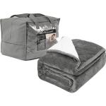 Graue Unifarbene Woltu 4-Jahreszeiten-Bettdecken & Ganzjahresdecken aus Flanell 150x200 