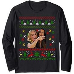 Woman Yelling at a Cat Ugly Christmas Sweater Meme