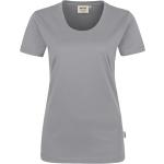 Silberne Hakro Classic T-Shirts aus Baumwolle für Damen Größe S 
