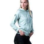 Hellgrüne Zip Hoodies & Sweatjacken aus Baumwolle mit Kapuze für Damen Größe S 
