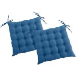 Blaue Gesteppte Quadratische Outdoor Kissen aus Polyester 40x40 2-teilig 