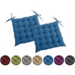 Blaue Gesteppte Moderne Quadratische Outdoor Kissen 40x40 2-teilig 